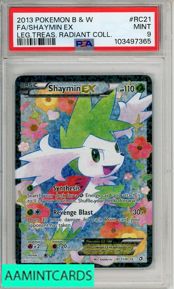 2013 POKEMON BW LEGENDARY TREASURES RADIANT COLL FA SHAYMIN EX #RC21 PSA 9 103497365
