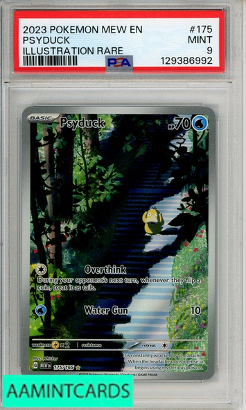 2023 POKEMON MEW EN-151 PSYDUCK #175 ILLUSTRATION RARE PSA 9 MINT 129386992
