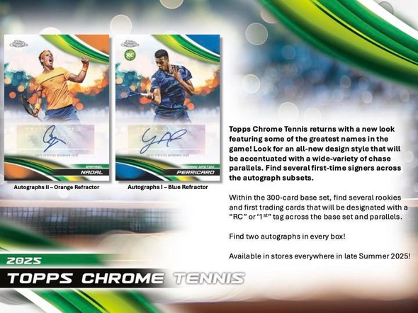 2025 Topps Chrome Tennis Hobby Case - PRESALE