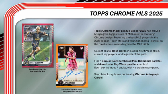 2025 Topps MLS Chrome Soccer Mania Box