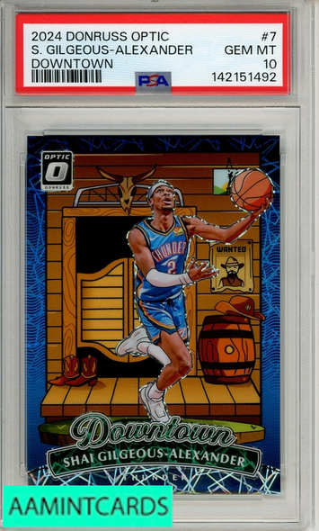 2024 PANINI DONRUSS OPTIC DOWNTOWN S GILGEOUS-ALEXANDER #7 PSA 10 GEM MT 142151492