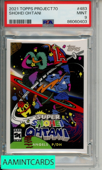 2021 TOPPS PROJECT70 SHOHEI OHTANI #483 PSA 9 MINT 86060403