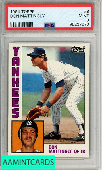 1984 TOPPS DON MATTINGLY #8 PSA 9 MINT RC 98237979