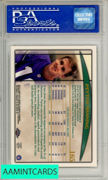 1998 TOPPS CHROME PEYTON MANNING #165 PSA 9 MINT  RC 01385230