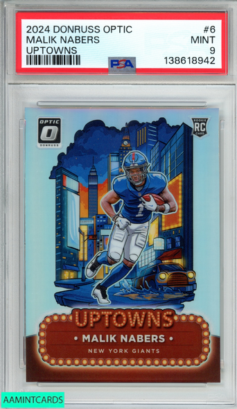 2024 PANINI DONRUSS OPTIC UPTOWNS MALIK NABERS #6 ROOKIE RC PSA 9 MINT 138618942