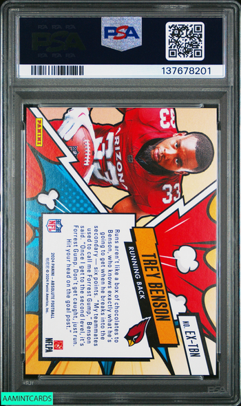 2024 PANINI ABSOLUTE EXPLOSIVE TREY BENSON #EXTBN ROOKIE RC PSA 10 GEM MT 137678201
