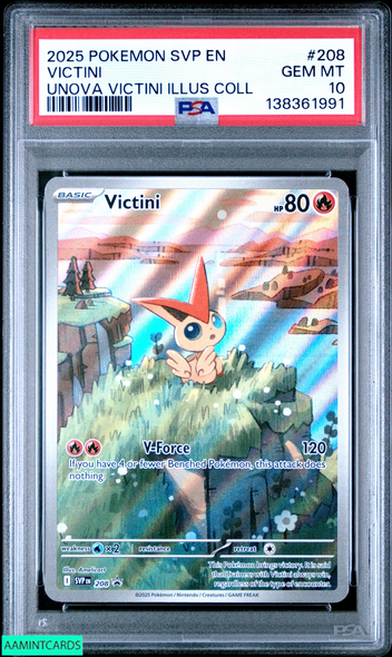 2025 POKEMON SVP BLACK STAR PROMO VICTINI #208 UNOVA VICTINI ILLUS COLL PSA 10 138361991