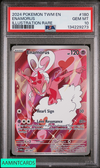2024 POKEMON TWILIGHT MASQUERADE ENAMORUS #180 ILLUSTRATION RARE PSA 10 134229273