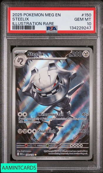 2025 POKEMON MEGA EVOLUTION STEELIX #150 ILLUSTRATION RARE PSA 10 134229247