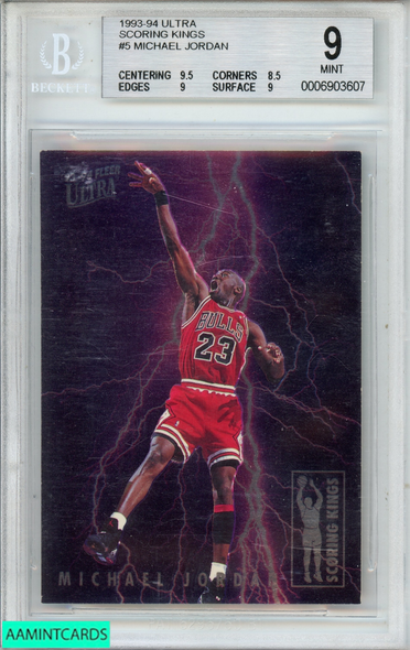 1993 ULTRA SCORING KINGS MICHAEL JORDAN #5 BULLS HOF BGS 9 MINT 0006903607
