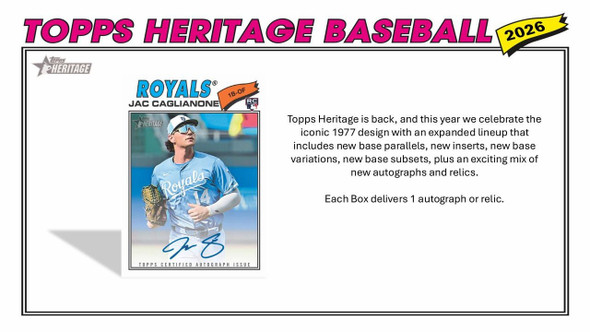 2026 Topps Heritage Baseball Hobby Case - PRESALE