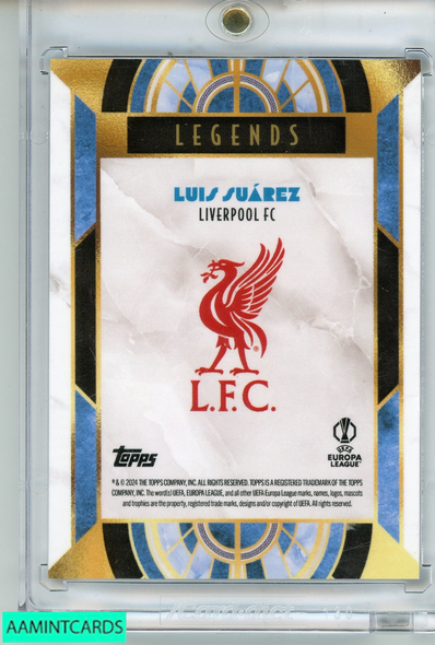 2024-25 TOPPS DECO UEFA CC LUIS SUAREZ LEGENDS 15 OF 49 EUROPA LEAGUE 999937326756