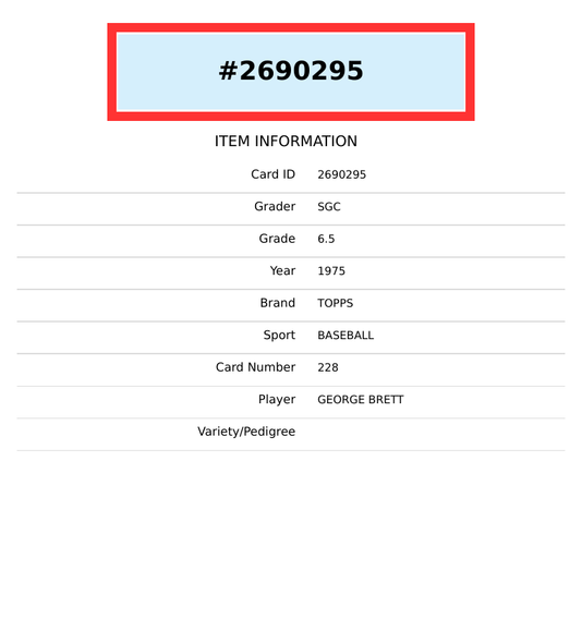 1975 TOPPS GEORGE BRETT #228 SGC 6.5 2690295