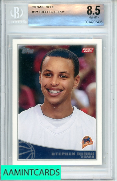 2009-10 TOPPS STEPHEN CURRY #321 BGS 8.5 RC ROOKIE 0014203495