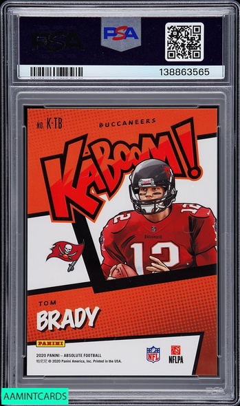 2020 PANINI ABSOLUTE KABOOM! TOM BRADY #KTB KABOOM! PSA 8.5 NM-MT+ 138863565