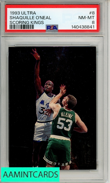 1993 ULTRA SCORING KINGS SHAQUILLE O NEAL #8 PSA 8 NM-MT 140438841