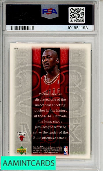 1999 UPPER DECK MVP MICHAEL JORDAN #188 PSA 10 GEM MT 101951193