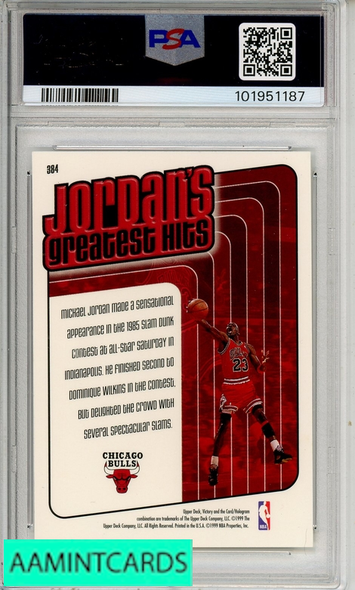 1999 UPPER DECK VICTORY MICHAEL JORDAN #384 PSA 10 GEM MT 101951187