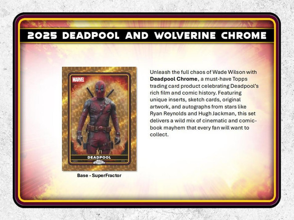 2025 Topps Chrome Marvel Deadpool Hobby Box