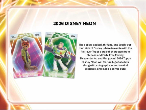 2026 Topps Disney Neon Hobby Case - PRESALE