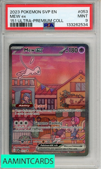 2023 POKEMON SVP EN-SV BSP MEW EX #053 151 ULTRA-PREMIUM COLL PSA 9 MINT 133262534