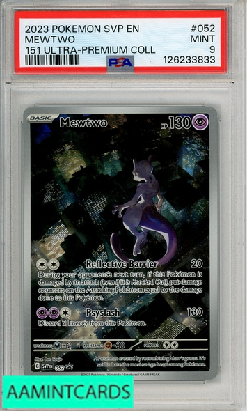 2023 POKEMON SVP EN-SV BSP MEWTWO #052 151 ULTRA-PREMIUM COLL PSA 9 MINT 126233833