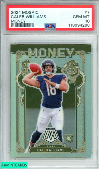 2024 PANINI MOSAIC MONEY CALEB WILLIAMS #7 ROOKIE PSA 10 GEM MT 118994298