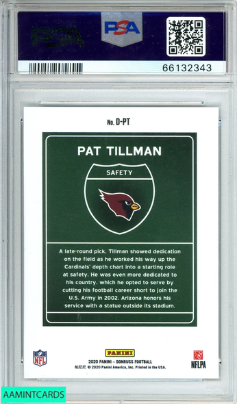2020 PANINI DONRUSS PAT TILLMAN #D-PT DOWNTOWN PSA 9 MINT 66132343