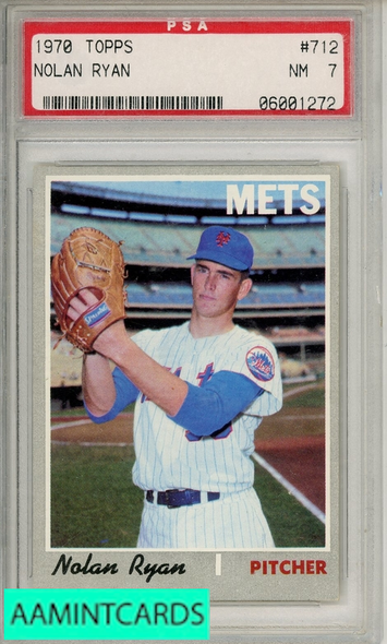 1970 TOPPS NOLAN RYAN #712 PSA 7 NM 06001272