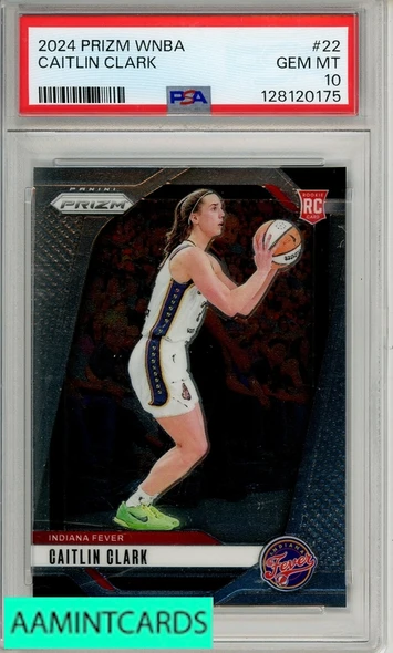 2024 PANINI PRIZM WNBA CAITLIN CLARK #22 PSA 10 GEM MT RC 128120175