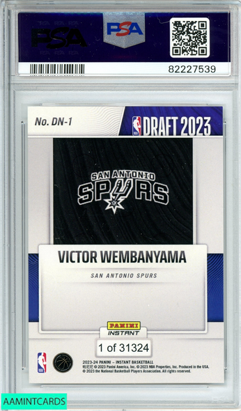 2023 PANINI INSTANT DRAFT NIGHT VICTOR WEMBANYAMA #DN1 RC PSA 9 MINT 82227539