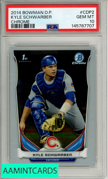 2014 BOWMAN DRAFT PICKS KYLE SCHWARBER #CDP2 CHROME PSA 10 GEM MT 145787707