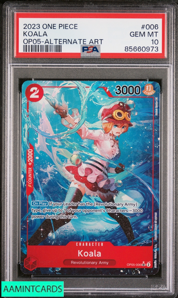 2023 ONE PIECE OP05-AWAKENING OF THE NEW ERA KOALA #006 ALTERNATE ART PSA 10 85660973