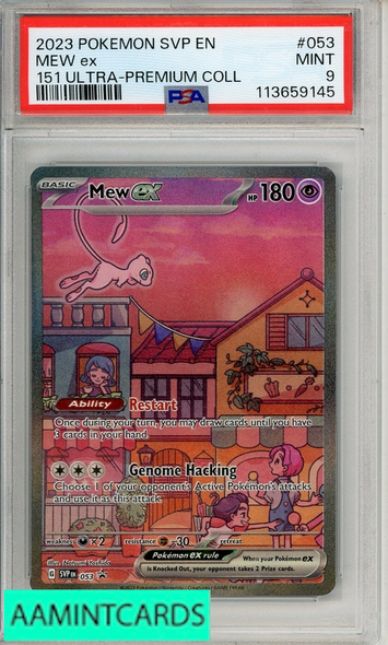 2023 POKEMON SVP EN-SV BLACK STAR PROMO MEW EX #053 151 UPC PSA 9 MINT 113659145