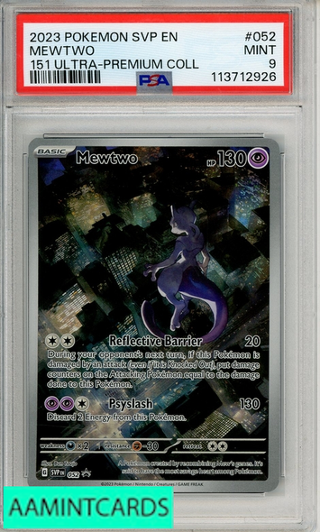 2023 POKEMON SVP EN-SV BSP MEWTWO #052 151 ULTRA-PREMIUM COLL PSA 9 113712926