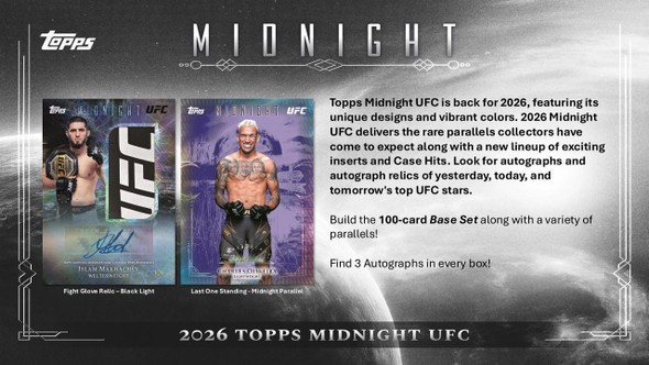 2026 Topps UFC Midnight Hobby Box - PRESALE