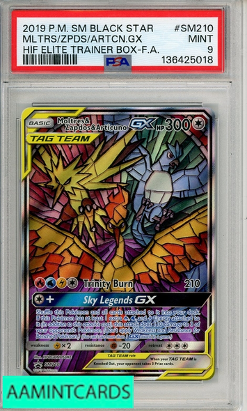 2019 POKEMON SM BLACK STAR PROMO MLTRS ZPDS ARTCN GX #SM210 HIF ETB FA PSA 9 136425018