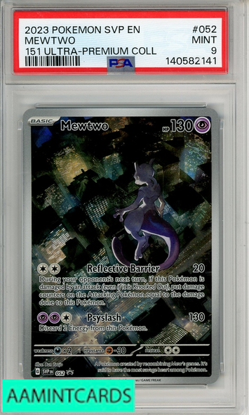 2023 POKEMON SVP EN-SV BSP MEWTWO #052 151 ULTRA-PREMIUM COLL PSA 9 MINT 140582141