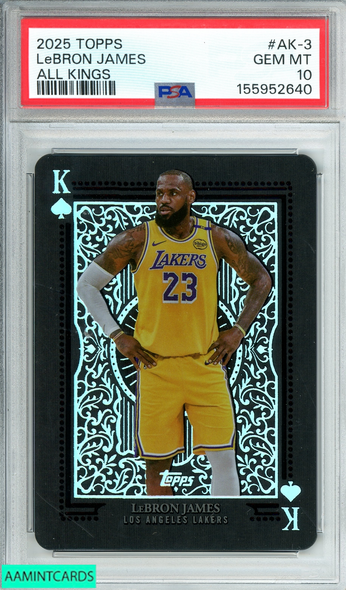 2025 TOPPS ALL KINGS LEBRON JAMES #AK-3 LOS ANGELES LAKERS PSA 10 GEM MT 155952640