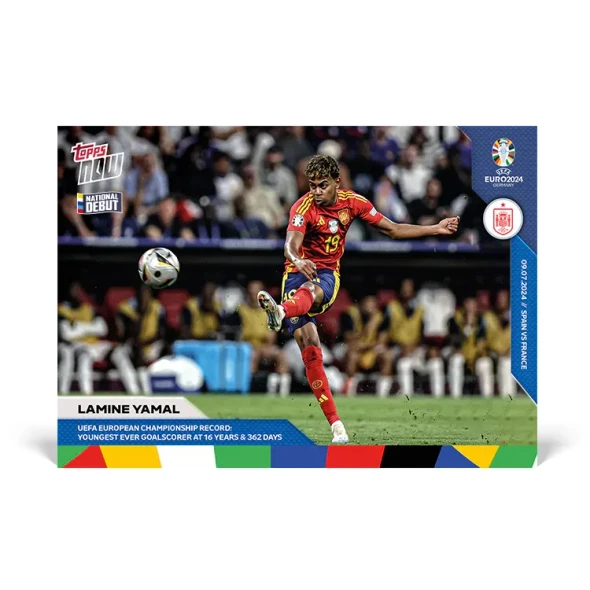 2024 Topps Now UEFA EURO Lamine Yamal #54 ROOKIE CARD