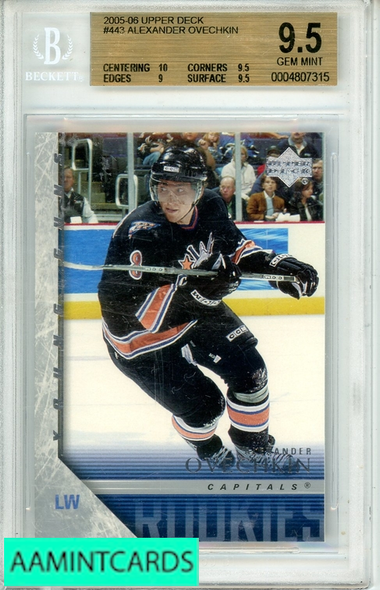 2005-06 UPPER DECK ALEXANDER OVECHKIN # 433 BGS 9.5 RC 0004807315