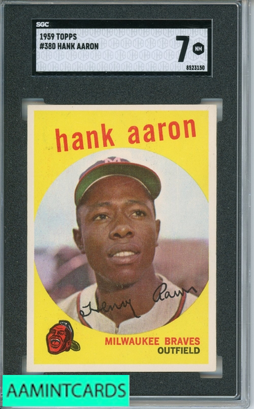 1959 TOPPS HANK AARON #380 SGC 7 8523150