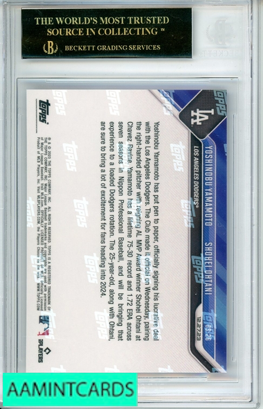 2023 TOPPS NOW OFFSEASON YAMAMOTO OHTANI #OS26 BGS 10 PRISTINE BLACK LABEL 0019199449