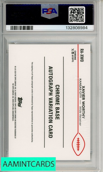 2024 TOPPS CHROME ROOKIE AUTOGRAPHS VARIATIONS XAVIER WORTHY #RAXWO PSA 9 132808984
