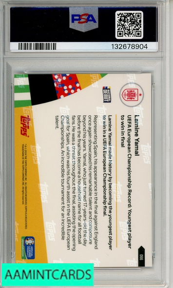 2024 TOPPS NOW UEFA EURO LAMINE YAMAL #66 PSA 10 GEM MT 132678904