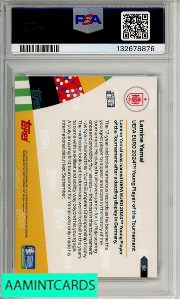 2024 TOPPS NOW UEFA EURO LAMINE YAMAL #62 PSA 10 GEM MT 132678876