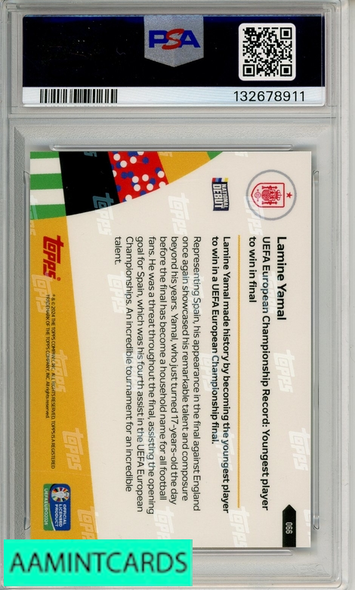 2024 TOPPS NOW UEFA EURO LAMINE YAMAL #66 PSA 10 GEM MT 132678911