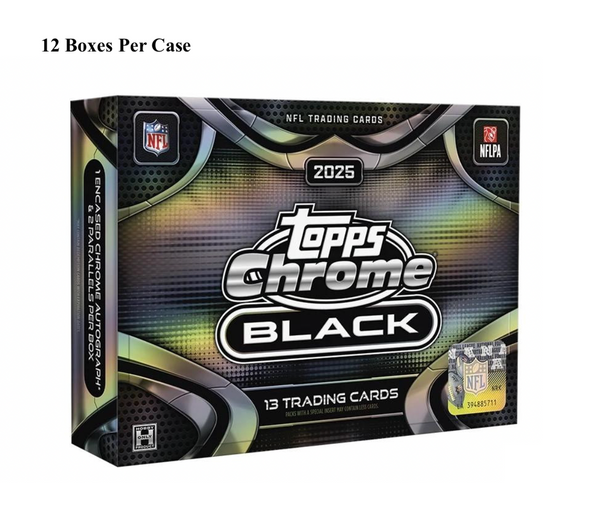 2025 Topps Chrome Black Football Hobby Case