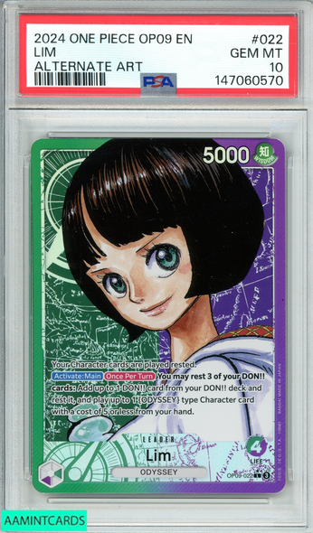 2024 ONE PIECE OP09-EMPERORS IN THE NEW WORLD LIM #022 ALTERNATE ART PSA 10 GEM MT 147060570