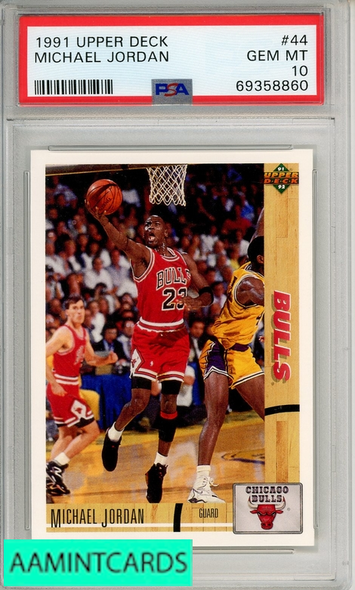 1991 UPPER DECK MICHAEL JORDAN #44 PSA 10 GEM MT 69358860